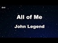 Video thumbnail of "All of Me - John Legend Karaoke 【With Guide Melody】 Instrumental"