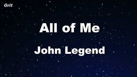 All of Me - John Legend Karaoke 【With Guide Melody】 Instrumental
