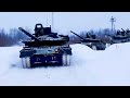 Преодоление полосы препятствий экипажами танков Т-80БВМ Северного флота