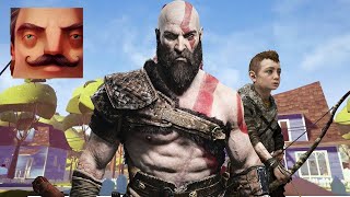 Hello Neighbor - My New Neighbor God of War Ragnarök Big Kratos Act 2 Random Gameplay Walkthrough