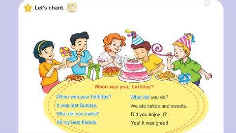 Tiếng Anh 5 - Unit 4: Did you go to the party? Lesson 3