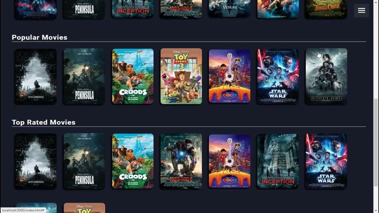 Create a Responsive Movies Website Using HTML CSS And JavaScript - YouTube