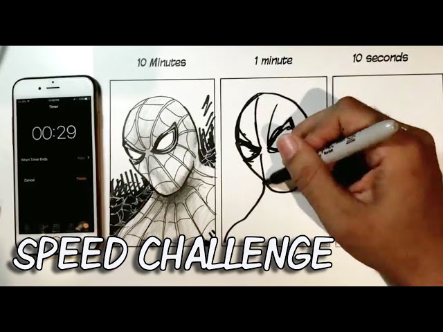 Speed Drawing Challenge Asks Artists To Sketch In 10 Mins, 1 Min, And 10  Secs