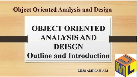 OOAD | Outline and introduction | lec # 01