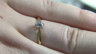 DR041 0.30ct Round Cut Six Prong Diamond Solitaire Engagement Ring Dublin