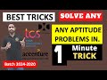 Aptitude questions for tcsdxc  accenture  solve in 30seconds  best tricks