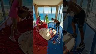This Double Layered Floor Is Insane Epoxy Luxury Red & Blue Floor