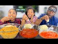 TOUCH AND EAT CHALLENGE  ft PEANUT SOUP, STEW, HABANERO PEPPER with FUFU AFRICAN MUKBANG