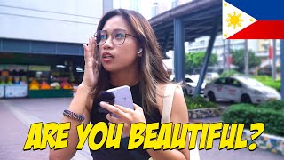 Do you think you're beautiful? Street interview in The Philippines Manila