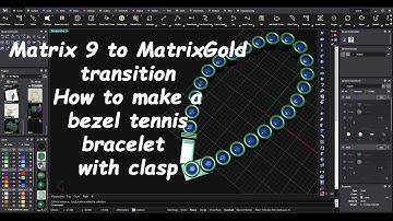 Matrix 9 to MatrixGold  Bezel Tennis Bracelet with Clasp