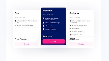 Responsive Pricing Card With HTML CSS | Tutorial HTML/CSS
