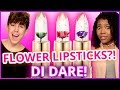 DIY EDIBLE FLOWER JELLY LIPSTICK?! Di Dare w/ Arianna Jonae & Bobby Mares