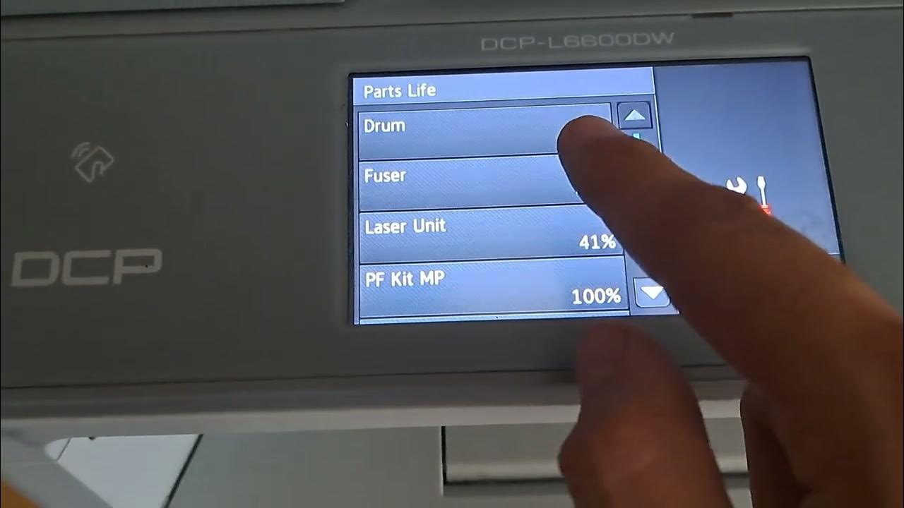 Reset drum counter on Brother DCPL6600W YouTube