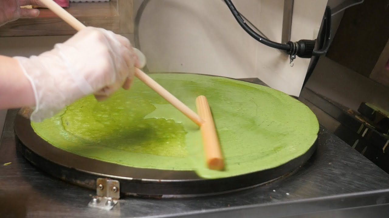 【創業100超】老舗のほうじ茶専門店が作る抹茶クレープとほうじ茶クレープの作り方