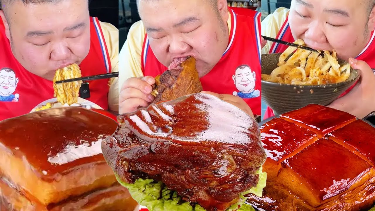 【大胃王挑戰】挑戰188元一位的星級飯店自助！一口氣點10个紅燒豬肘，咬下去軟爛脫骨滿嘴流油｜Noodle Food Challenge【櫻木花胖】