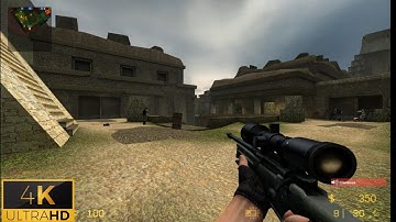 CSS - DE_AZTEC - KILLS 68 BOTS WITH MAGNUM SNIPER RIFLE ( 4K60FPS )