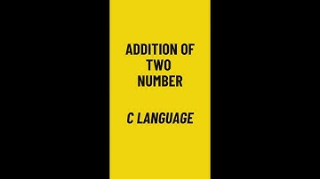 Sum of two numbers C language tutorial #shorts #programming