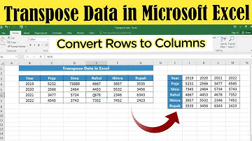 Transpose Formula in Excel: How to Convert Rows to Columns in Excel