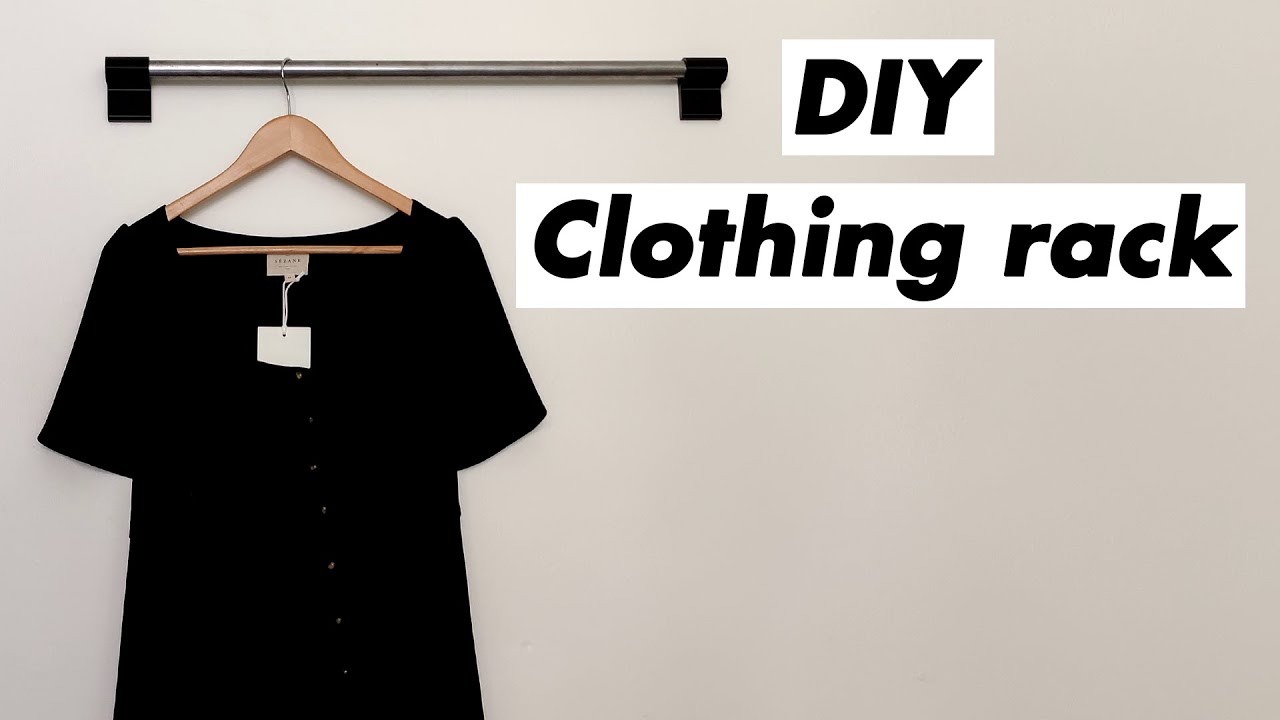 DIY Wall Mounted Clothing Rack