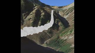 北アルプスにブルーインパルスがやってきた!!《バーチャル航空ショー》 Blue Impulse flying over Northern Alps!! Google Earth #shorts