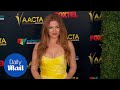 Isla fisher on the red carpet at the international aacta awards  daily mail