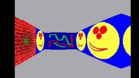 Raycasting engine made in AMOS.