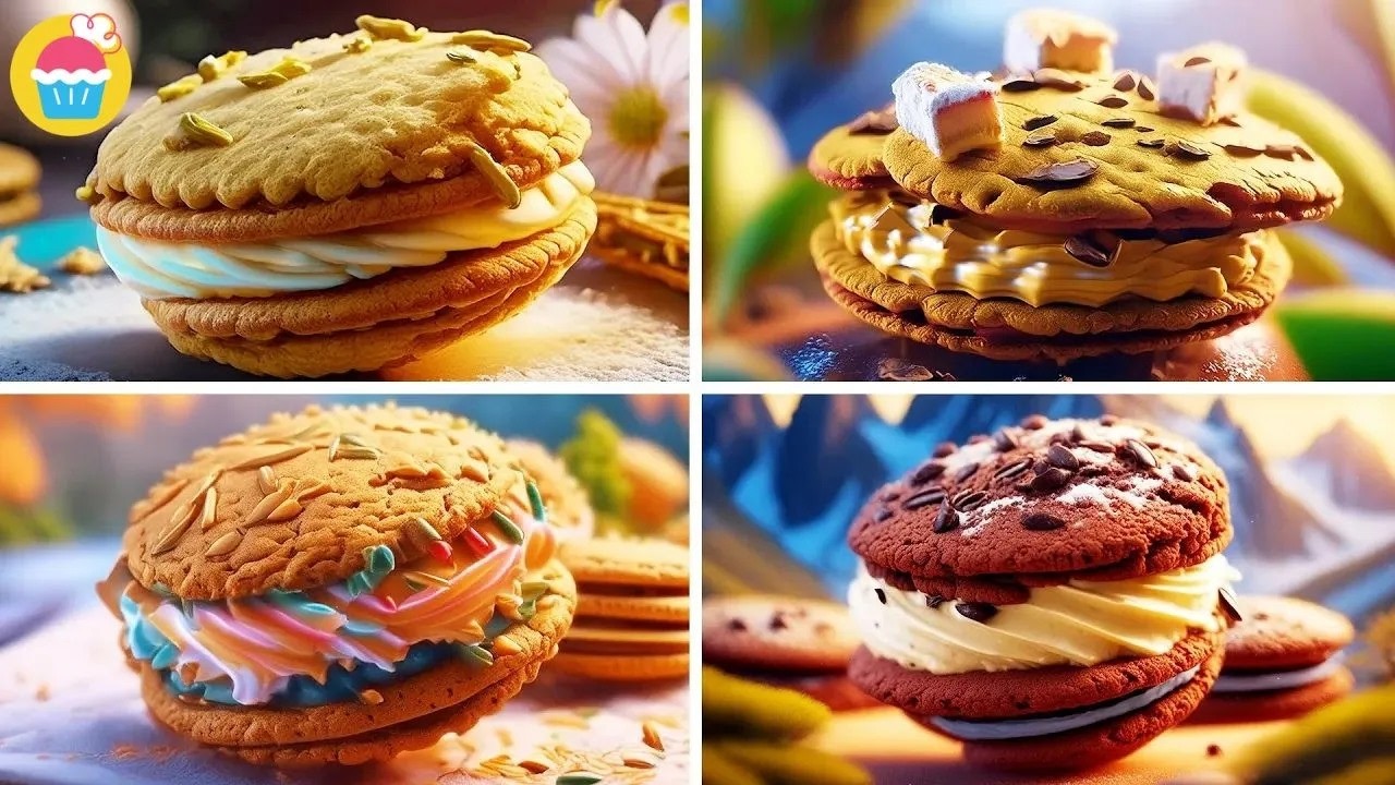 4 Postres de Sándwich de Galleta que Debes Probar 🍪| Recetas Fáciles | DeliWow