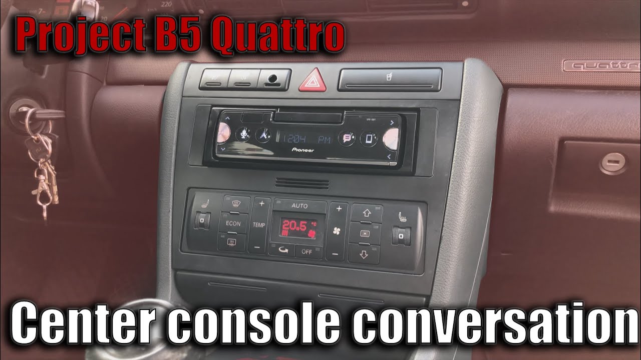 Center Console Conversion Prefacelift to Facelift // Project B5 Quattro -  YouTube