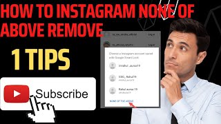 How to instagram None of the above remove? [OP AURSA]✓ screenshot 2