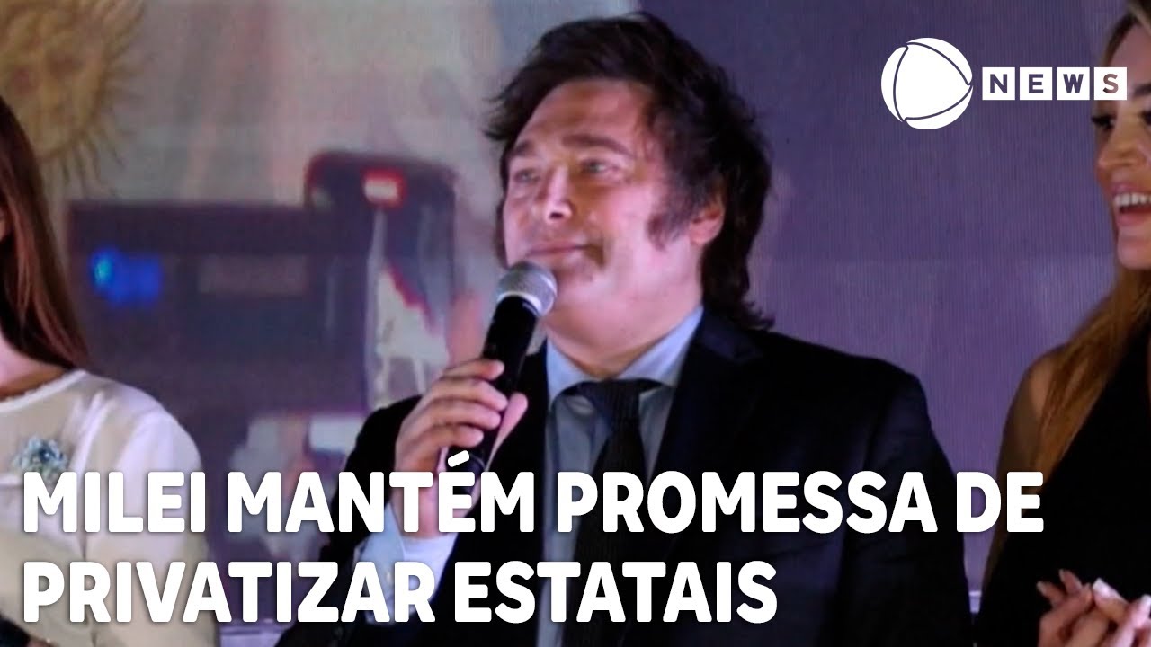 Javier Milei mantém promessa de privatizar empresas estatais