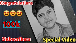 Subhojit Mondal Art 100k Special Drawing |Drawing Subhojit mondal art sketch | Surat mehar arts