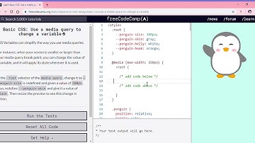 Learn Basic CSS  Use a media query to change a variable   freeCodeCamp org   Google Chrome 2019 12 1