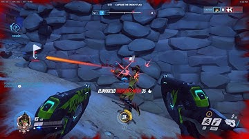 Overwatch CTF: Raptor goes 14 and 2 on Tracer w/ Score Board for 45% kill participation