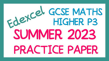 [EDEXCEL GCSE Maths] - Practice Paper 3H
