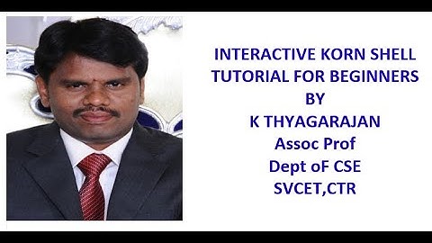 Interactive Korn Shell Part-IV