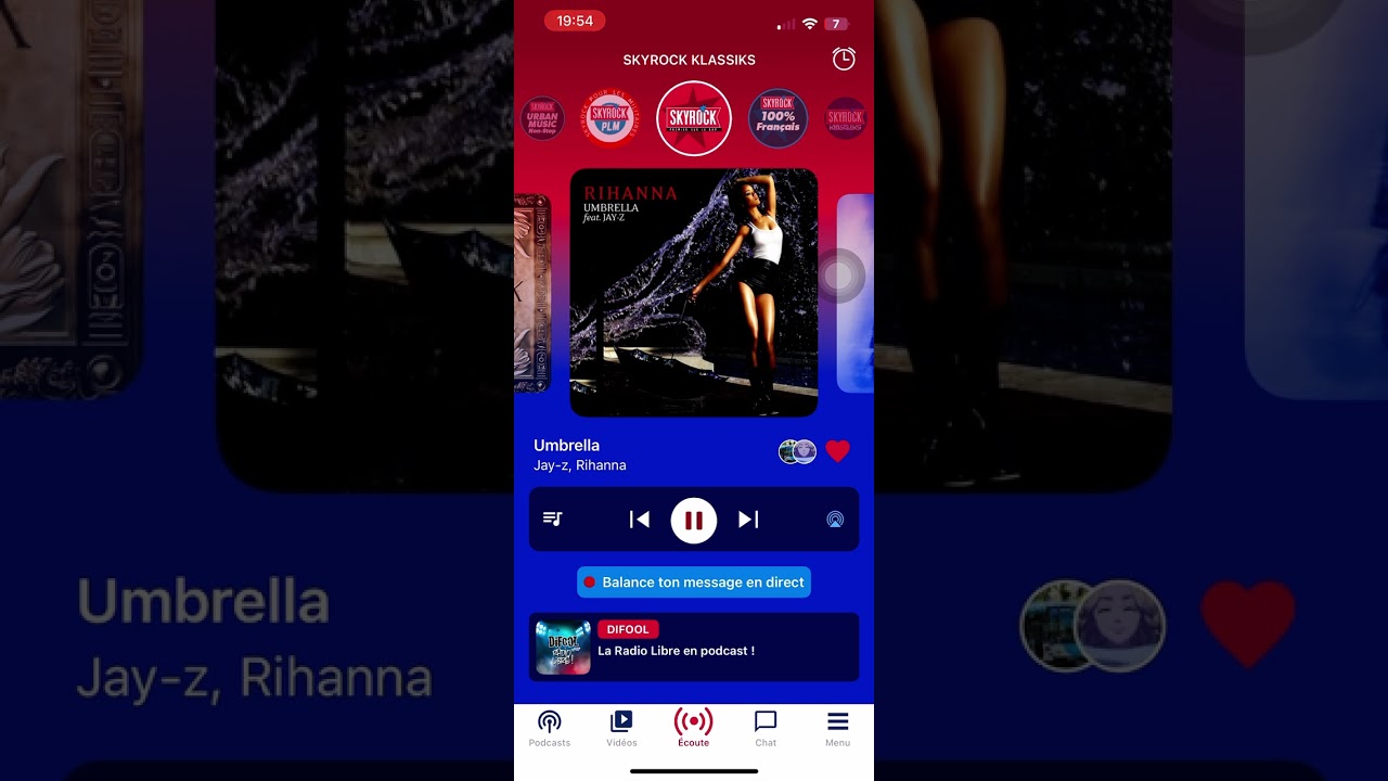 Rihanna feat Jay-z Umbrella radio edit Skyrock 