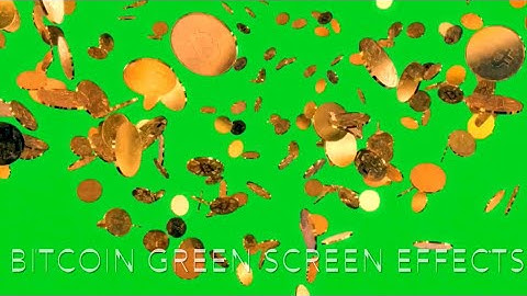 Bitcoin Green Screen Effects footage(No Copyright Bitcoin falling graphical Animation background)Hit