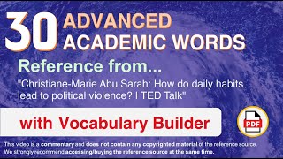 30 Advanced Academic Words Ref from \\