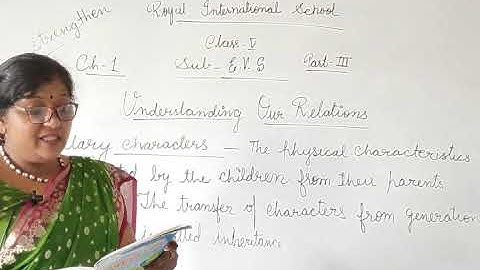 Class V EVS Chap 1 Understanding Our Relations Part 3