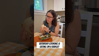what I cook and eat on a weekend day to feed myself cheaply throughout the week!