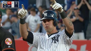 BAL@NYY: Sanchez drills a double to straight-center