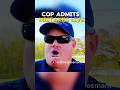 Cop  confession of being out of control