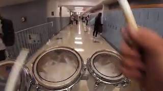 WillowBrook High School Drumline - Tenor Cam - Marching the Halls  - Homecoming Afternoon (9/28/19)