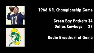 1966 NFL Championship Game (Radio Broadcast)