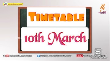 Victers Timetable Today 10 March 2021 Wednesday