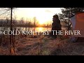 Solo Camping in the Forest by the River - cold night and beatiful sunrise