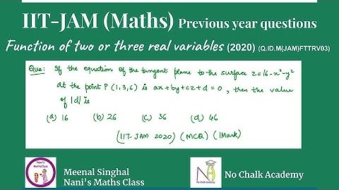 Function of two or three real variables (2020) (Q.ID.M(JAM)FTTRV03)