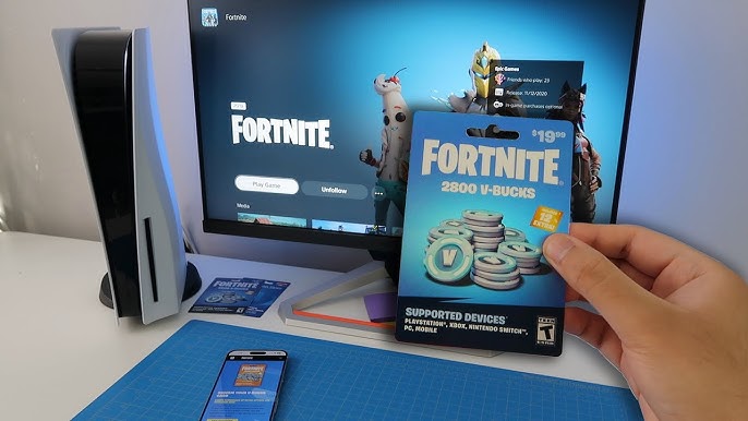 FORTNITE 1000 & 2800 & 5000 V-Bucks 3 x CARD UK Edition (NO V-BUCKS)