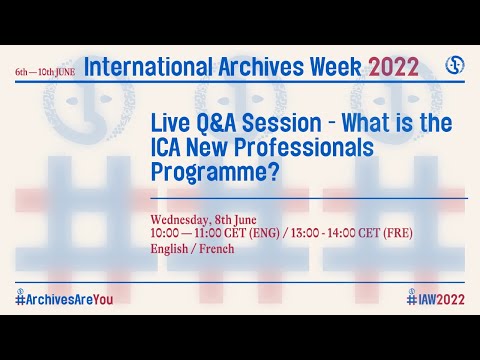 Live Q&A Session - What is the ICA New Professionals Programme? (English)