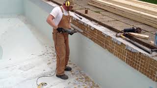 Removing Tiles From Concrete Pool